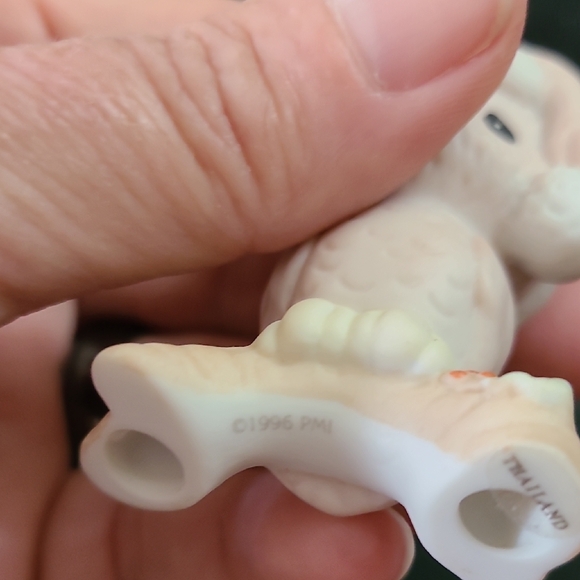 Precious Moments Trio Porcelain Animal Figurine Set - Cream and Pink - Picture 7 of 7